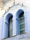 Ventanas moriscas, arquitectura, Chefchaouen, Marruecos.