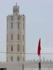 El minarete octogonal de la Mezquita de Oued Lau, Marruecos.