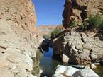 Pasaje Riego entre las rocas, Valle de las Rosas, Marruecos.