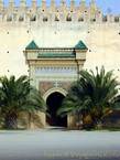 Una puerta en las murallas de la Ciudad Imperial, Meknes, Marruecos.