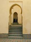 Entrada a la tumba de Moulay Ismail, Meknes, Marruecos.