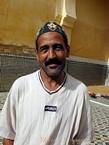 El guardia de la adscripción de Imam, Meknes, Marruecos.