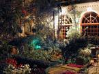 Restaurante Riad, patio, Meknes, Marruecos.