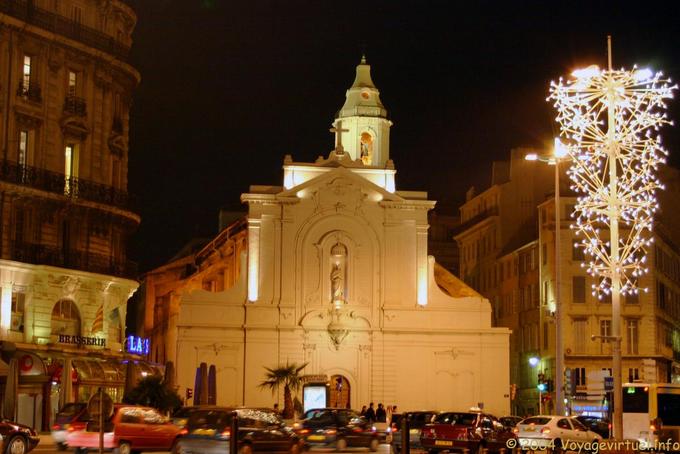 Monasterio agustino de noche, Marsella - Francia