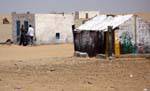 Casas en el desierto desde Nouakchott a la frontera de Marruecos, Mauritania.