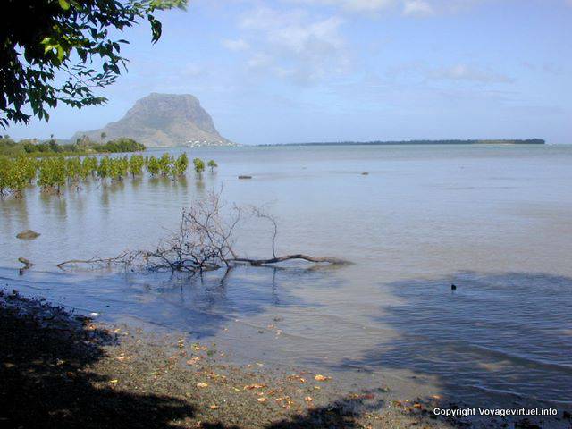 Paisaje de la playa, Tamarin, Mauricio.