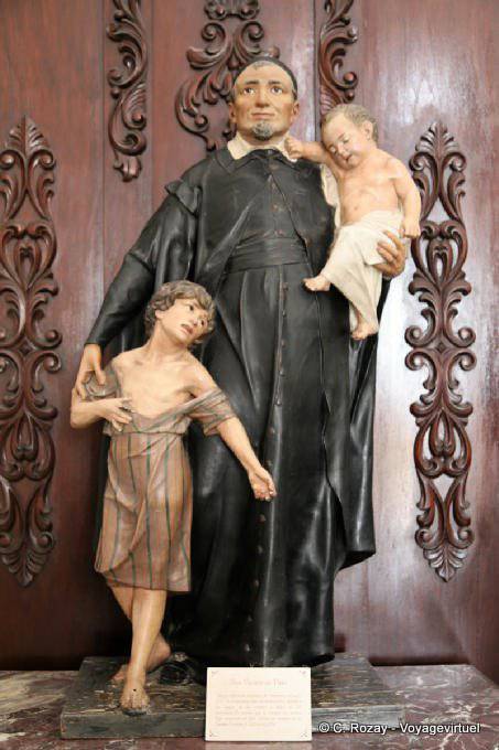 San Vicente de Paul, el Museo de Arte Sacro, Catedral, Campeche - Mexico