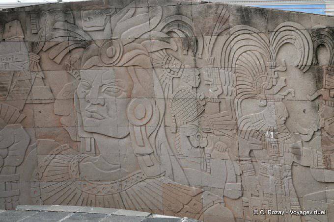 Mural en un edificio, en la calle 10, San Francisco de Campeche - Mexico