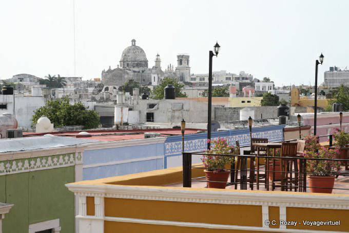 Panorama de los tejados, Campeche - Mexico