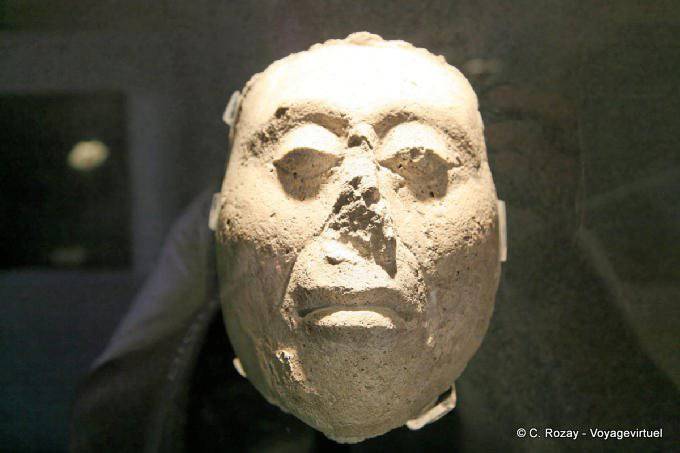 Cabeza sin nariz, Museo Arqueología Maya, Campeche - Mexico