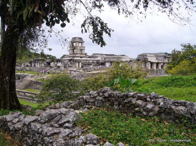 Panorama del Palacio, Palenque - Mexico