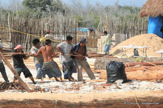 Trabajadores de la construcción, Tulum - Mexico