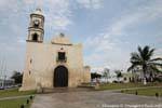 Iglesia San Román al parque, Campeche, Mexico.