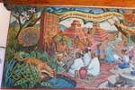 Mural en honor del pueblo maya, Casa de la Cultura, Comitán, Mexico.