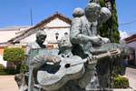Escultura de un grupo de músicos de San José, Comitán, Mexico.