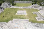 Panorámica del templo norte, Casa de Los Itzaes, Edzná, Mexico.