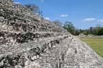 Pasos de la plataforma, Nohochná, Edzná, Mexico.