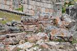 Máscaras de arcilla, Kodz Poop, Kabah, Mexico.
