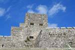 Torre de la fortaleza de San Felipe, la Laguna de Bacalar, Mexico.