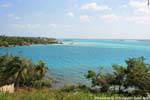 Vista del lago desde el Fuerte de Bacalar, Mexico.