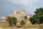 Panorama del castillo, sitio, Tulum, Mexico.