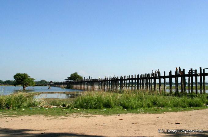 Arquitectura Puente U Bein, Lago Taungthaman, Mandalay - Myanmar (Birmania)