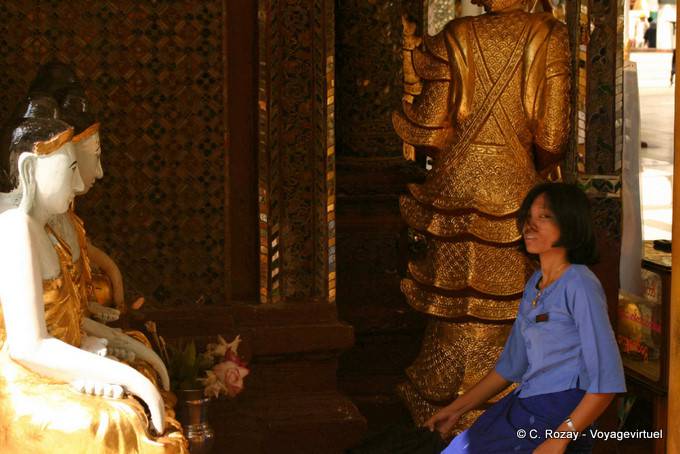 Nuestro guía encantadora en Rangún - Myanmar (Birmania)