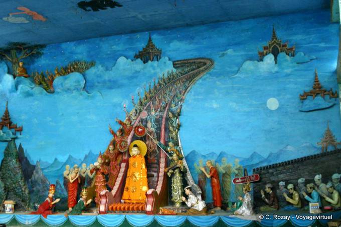 Mural Kaba Aye Pagoda, Rangún - Myanmar (Birmania)