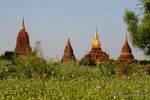 Los templos y estupas en todo el Ananda, Bagan, Birmania.