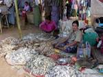 Pescado seco Etal, mercado Khaung Daing, Lago Inle, Birmania.