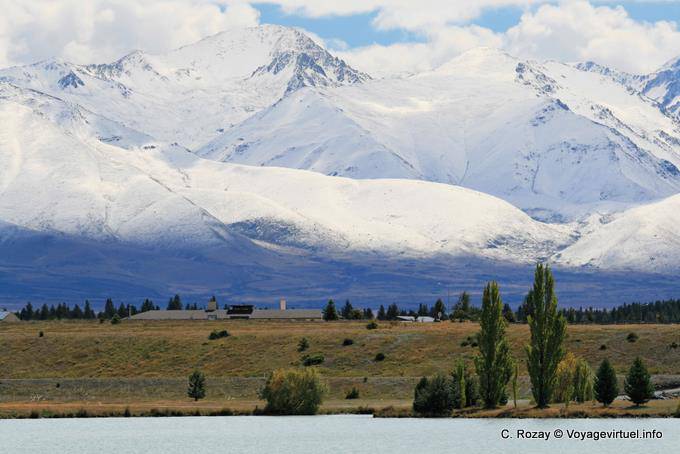 Los primeros copos, Ruataniwha Lake, Canterbury - Nueva-Zelanda