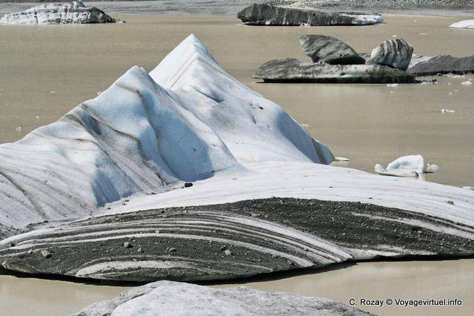 Icebergs flotantes, Tasman Lake, Canterbury - Nueva-Zelanda