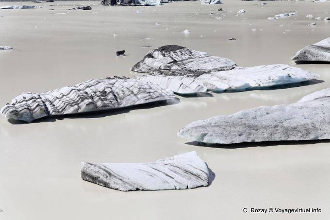 Quake sacude icebergs Tasman Lake, Canterbury - Nueva-Zelanda