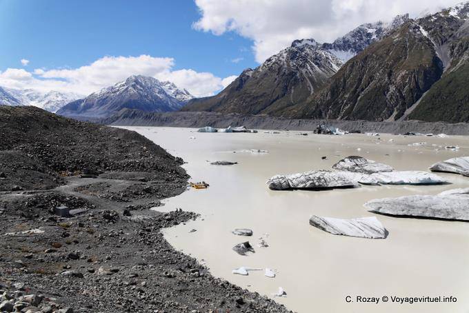 Paisaje, Tasman Lake, Canterbury - Nueva-Zelanda