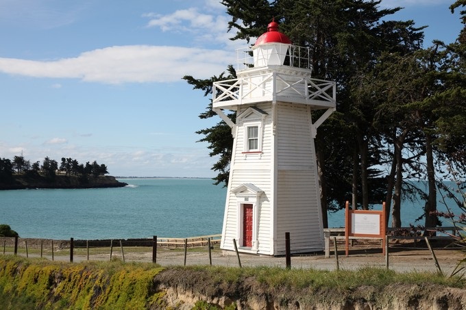 Faro en Caroline Bay, Timaru, Canterbury - Nueva-Zelanda