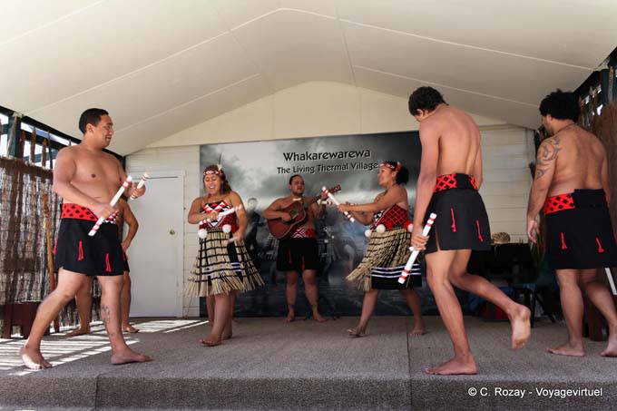 Whakarewarewa maorí espectáculo, Rotorua - Nueva-Zelanda