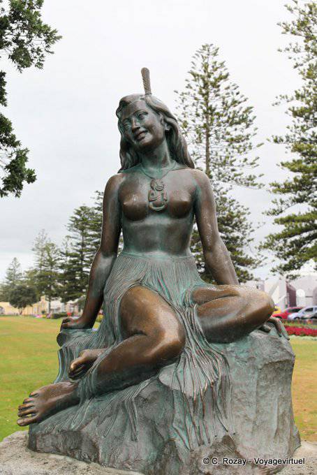 Estatua de bronce de Pania de los Arrecifes, Napier - Nueva-Zelanda
