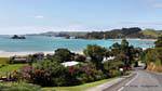 Vista desde las alturas Whangaruni sur Oakura Bay, Northland, Nueva-Zelanda.