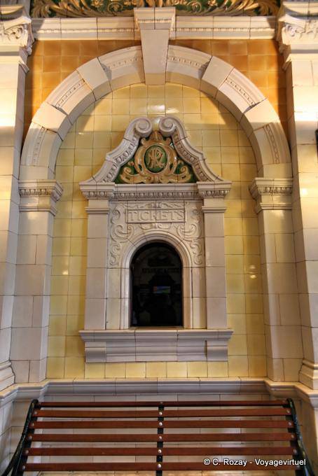 Estilo de la caja de entradas, la estación de trenes de Dunedin, - Nueva-Zelanda