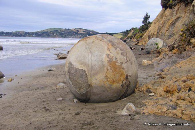 Globo de piedra, Rocas Moeraki Scenic Reserve, Otago - Nueva-Zelanda