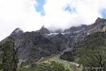 Paisaje cerca de Monte Christina camino a Milford Sound Te Anau, Southland, Nueva-Zelanda.