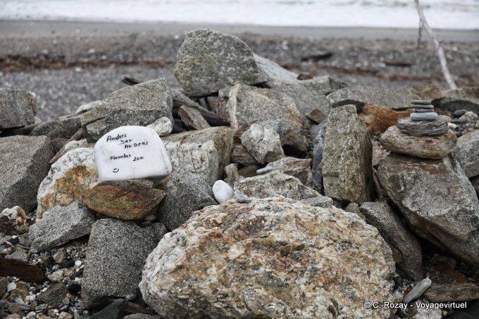 Piedra del recuerdo, Bruce Bay, Costa Occidental - Nueva-Zelanda