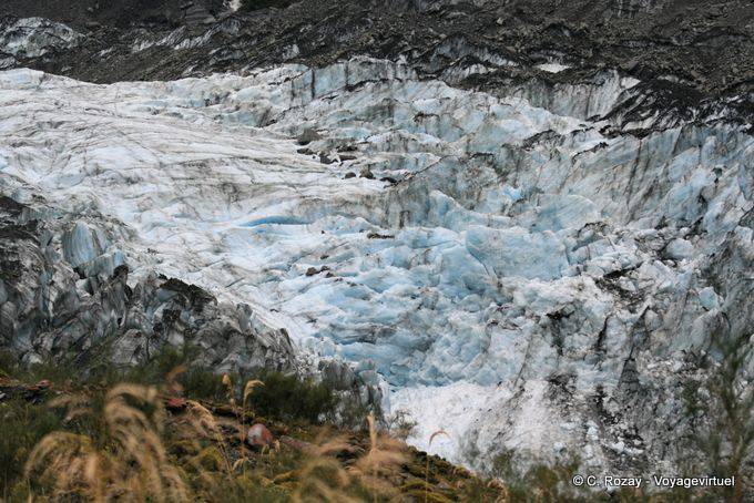 Hielo en el Parque Nacional Westland Tai Poutini, Fox Glacier, Costa Occidental - Nueva-Zelanda