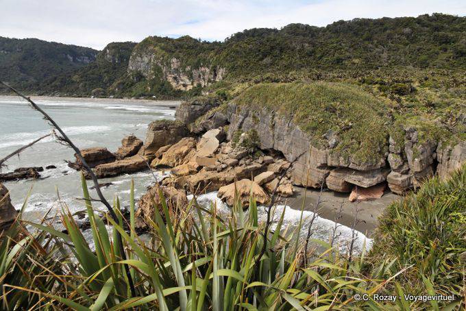 Contraer hacia Dolomita Point, Punakaiki, Costa Occidental - Nueva-Zelanda