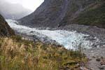 El frente del glaciar, Fox Glacier, Costa Occidental, Nueva-Zelanda.