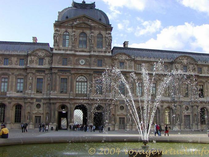 Los chorros de agua, París, El Louvre, Francia