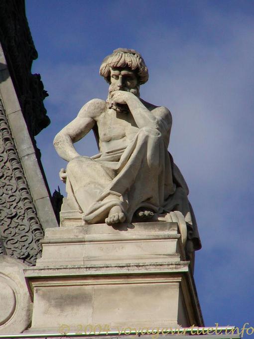 Meditación, Jean Marie Bonnassieux de 1857 Pavillon Turgot, Louvre, París, Francia