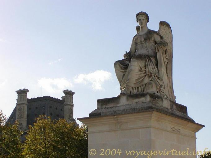 Victoria sedente, estatua de Antoine-François Gérard, Jardin du Carrousel, París, Francia