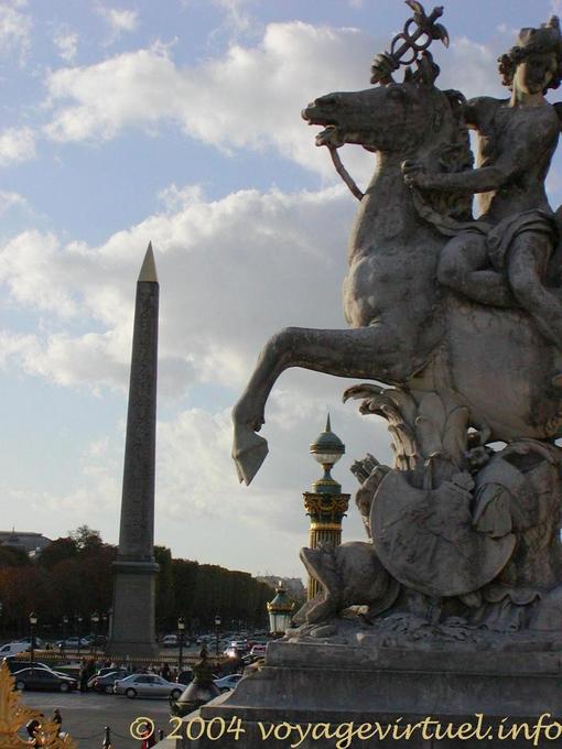 Sombra en la Concorde y Mercurio, Coysevox París, Francia