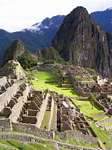 Vista panorámica Soleado de Machu Picchu, Perú.
